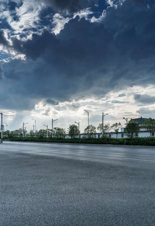 The century avenue of street scene in shanghai Lujiazui, China.の写真素材