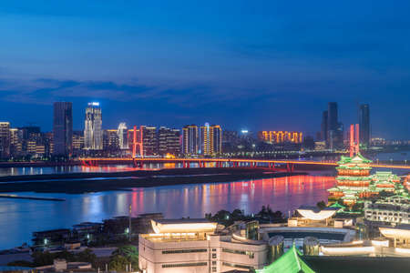 Nanchang, Jiangxi river viewsの写真素材