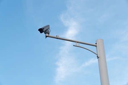 surveillance camera outdoorsの写真素材