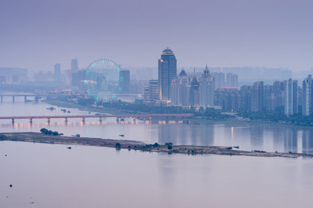 Panoramic view of Nanchang, the capital of Jianxi