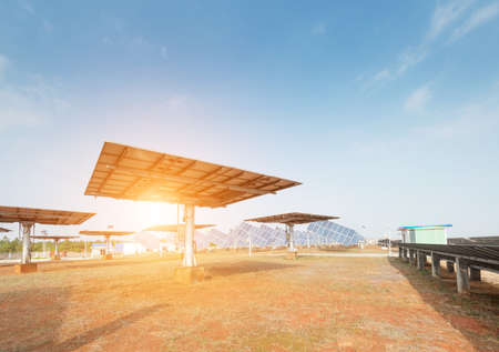 Solar panels - tracking systemの写真素材