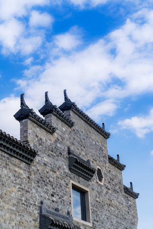 Chinese Ancient Architectural Roof Details of Hui Styleのeditorial素材
