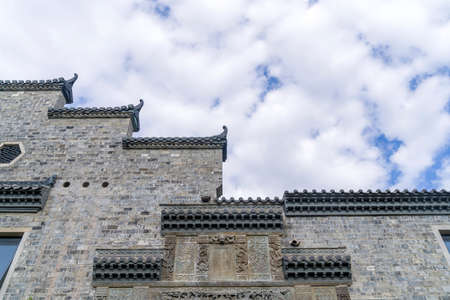 Chinese Ancient Architectural Roof Details of Hui Styleのeditorial素材
