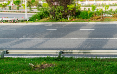 Empty urban roads and buildings in the cityの写真素材