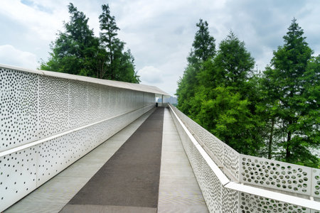 The road of City Park in Chinaの写真素材