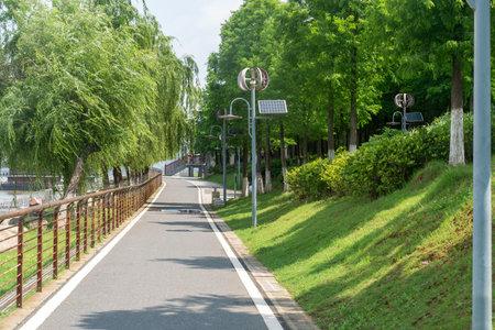 walkway in the modern city