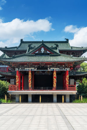 Tengwang Pavilion,Nanchang,traditional, ancient Chinese architecture, made of wood.の写真素材