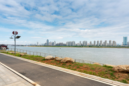Panoramic picture of China nanchangの写真素材