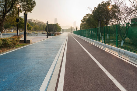 walkway in the modern city