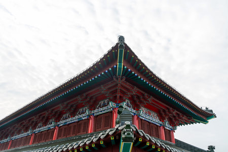 Old building of Nanjing China Confucius Templeの写真素材