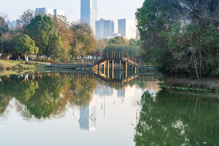 Lakeside modern office building in China