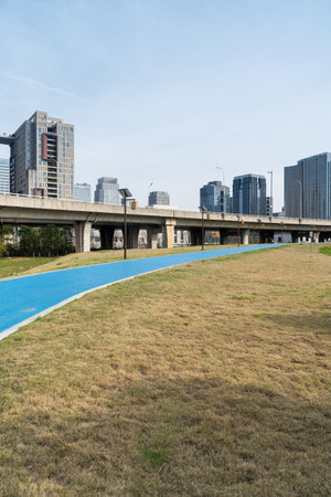 Daytime shot of the city skylineの写真素材