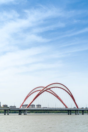 Amazing Modern Bridge against blue sky