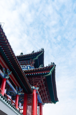 A traditional Chinese garden pavilion