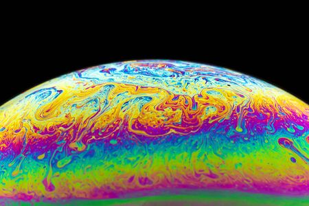 Soap bubble - abstract and colourful patternの写真素材