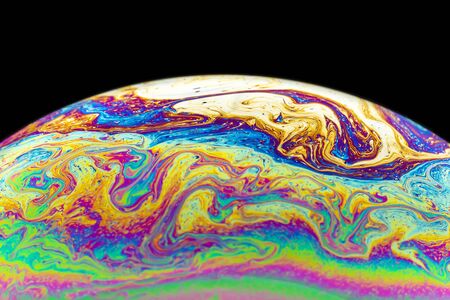 Soap bubble - abstract and colourful patternの写真素材
