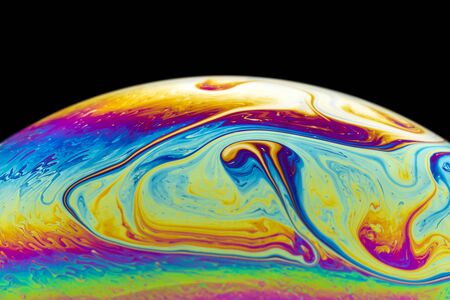 Soap bubble - abstract and colourful patternの写真素材