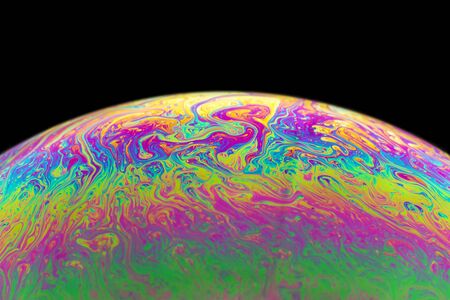 Soap bubble - abstract and colourful patternの写真素材