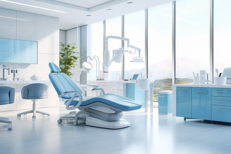 Modern Dental Clinic Room with Advanced Equipmentの素材