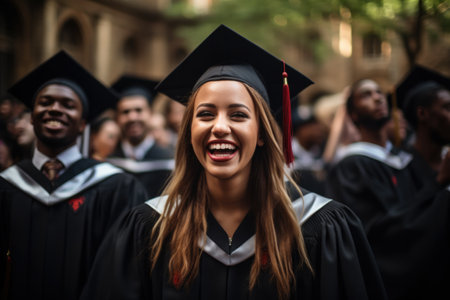 Joyful Graduate Celebrating Commencementの素材