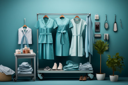 Hospital Wardrobe with Medical Staff Uniformsの素材