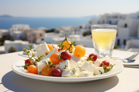 Greek Salad with Sea Viewの素材