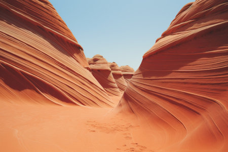 Red Sandstone Formations in Desert Canyonの素材