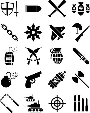 Weapons iconsのイラスト素材