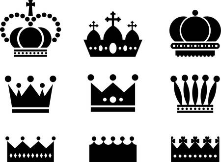 Set of Crownsのイラスト素材