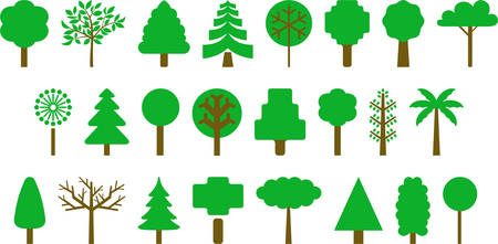 Set of Treesのイラスト素材