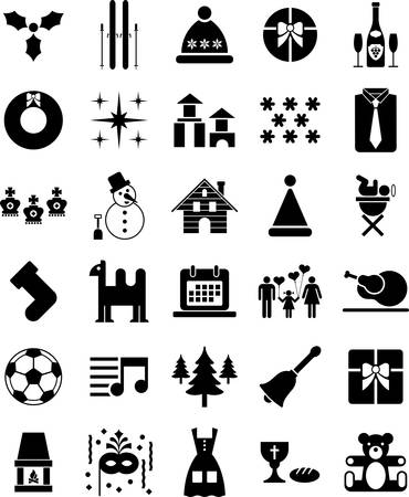 Christmas iconsのイラスト素材