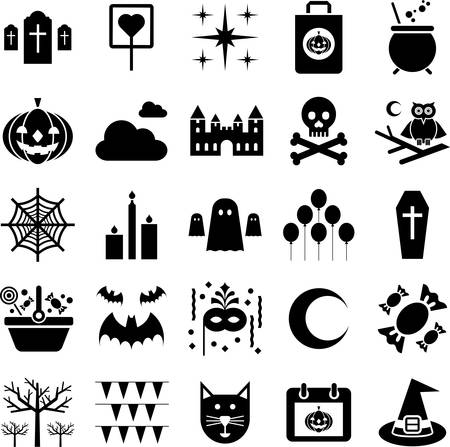 Halloween iconsのイラスト素材