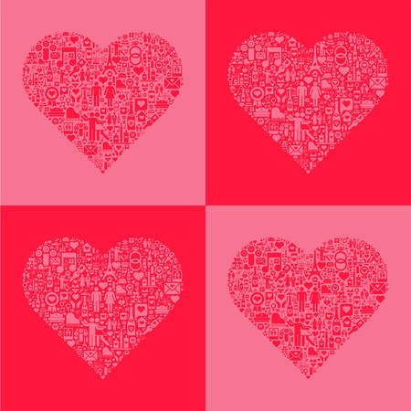 Abstract Hearts Backgroundのイラスト素材