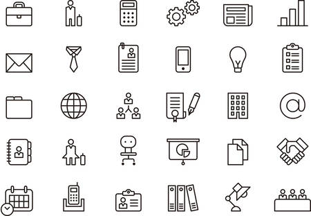 BUSINESS outlined icons