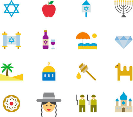 ISRAEL iconsのイラスト素材