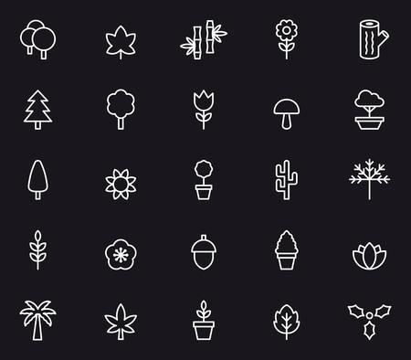 NATURE outline iconsのイラスト素材