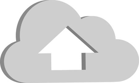 With UPLOAD CLOUD ARROWのイラスト素材