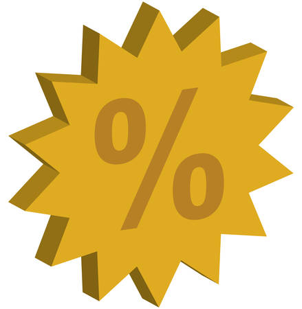 DISCOUNT LABEL 3d iconのイラスト素材