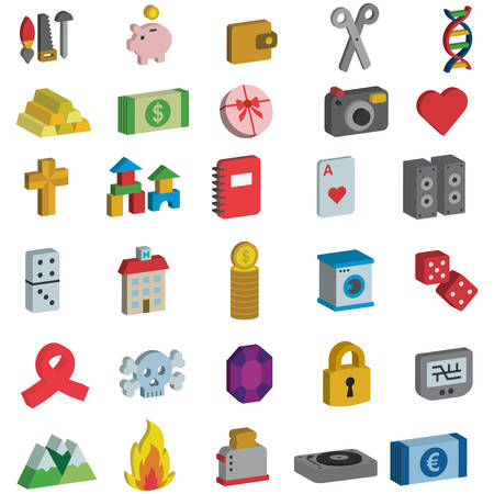 MISCELLANY 3D iconsのイラスト素材