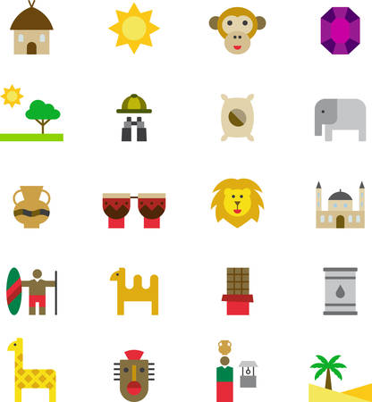 AFRICA iconsのイラスト素材