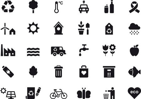 ENVIRONMENTALISM iconsのイラスト素材