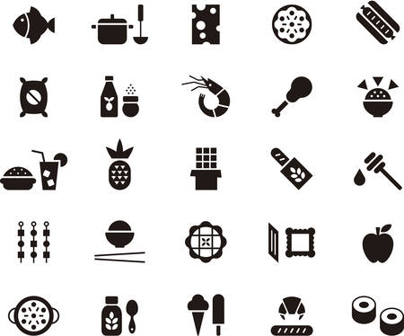FOOD iconsのイラスト素材