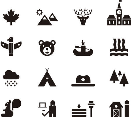 CANADA iconsのイラスト素材
