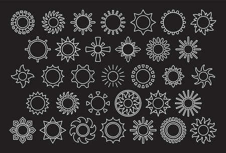 SUNS white line iconsのイラスト素材