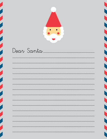 Santa Letter_US Letterのイラスト素材