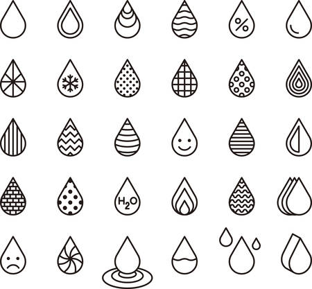 DROPS outline iconsのイラスト素材