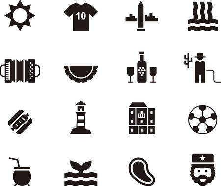 ARGENTINA black icons packのイラスト素材