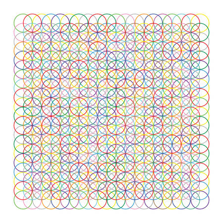Colorful Circles Vector Patternのイラスト素材