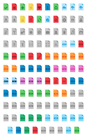 Files & Documents iconsのイラスト素材