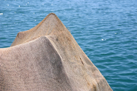 Fishing Nets to the sea in the background
